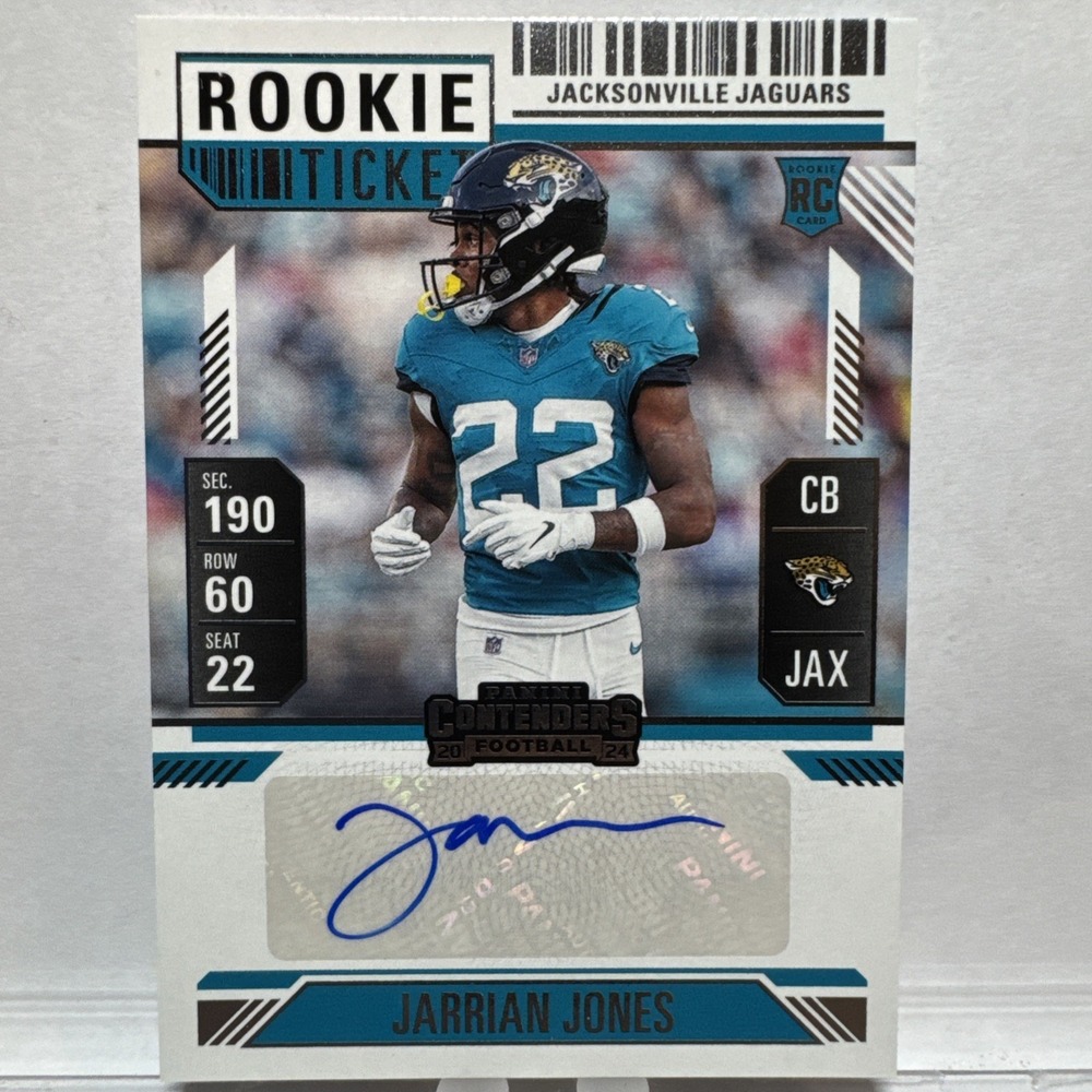 2024 Panini Contenders Jarrian Jones Rookie Ticket Auto #259 Jaguars RC